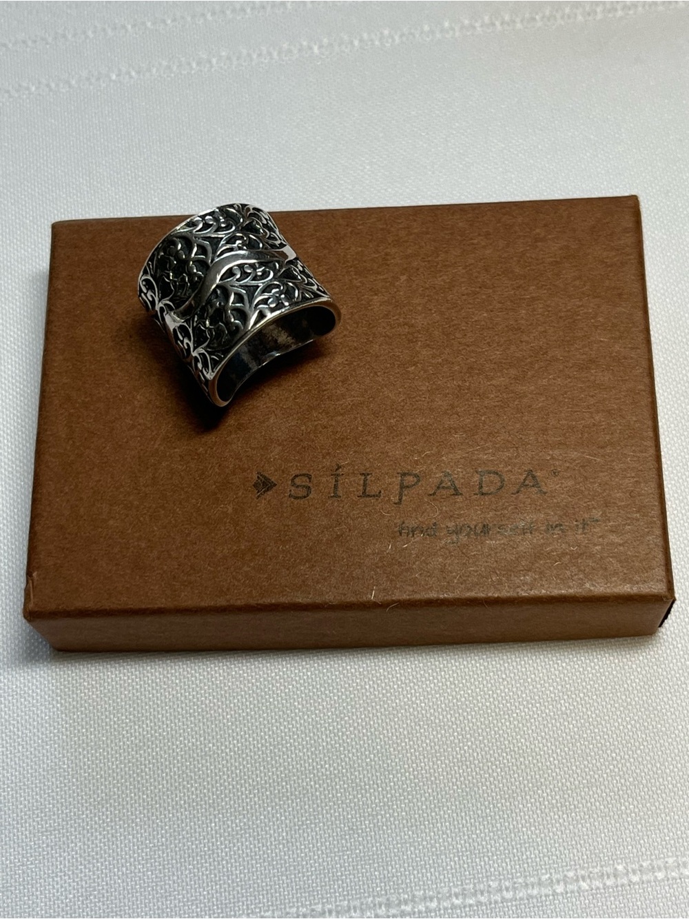 New Silpada Sterling Silver Filigree Vine Ring. 925.